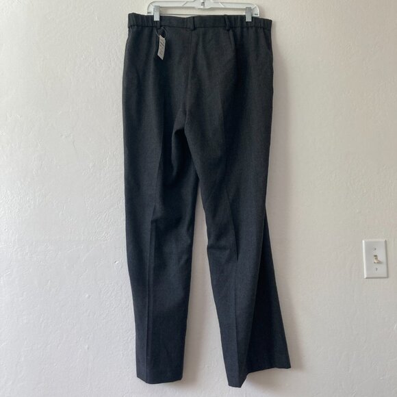 Orvis 100% Wool Flannel Classic Gray Trouser Pants High Rise Minimalist 16 NWT - Picture 6 of 12